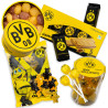 Borussia Dortmund Süßigkeiten Fan-Set: Gummibärchen + Waffeln + Lollipops + Bonbon BVB