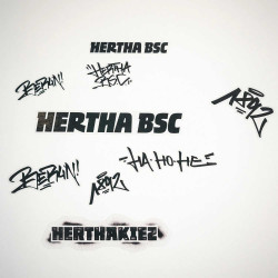 Hertha BSC Berlin Aufkleberkarte - Graffiti - schwarz | Sticker | Aufkleber | HBSCB