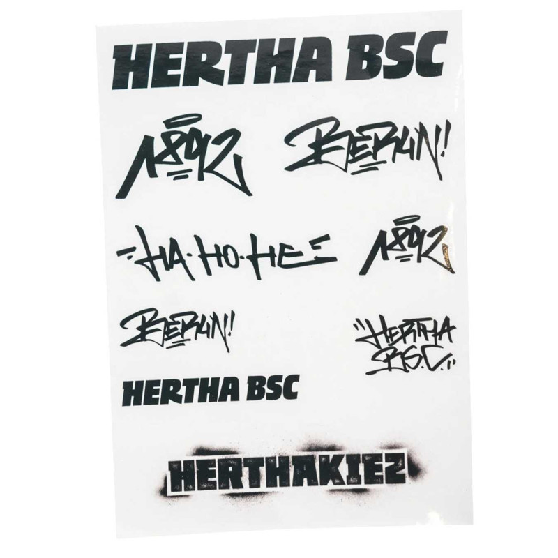 Hertha BSC Berlin Aufkleberkarte - Graffiti - schwarz | Sticker | Aufkleber | HBSCB