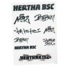 Hertha BSC Berlin Aufkleberkarte - Graffiti - schwarz | Sticker | Aufkleber | HBSCB