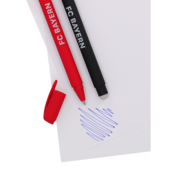 FC Bayern München Gelschreiber 2er Set | radierbar | Stift | Gelstift | FCB
