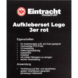 Eintracht Frankfurt Aufkleberkarte 3er Set - Logo rot - Aufkleber | Sticker SGE