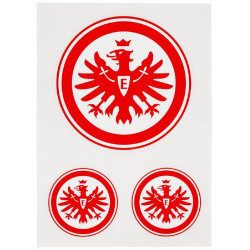 Eintracht Frankfurt Aufkleberkarte 3er Set - Logo rot - Aufkleber | Sticker SGE