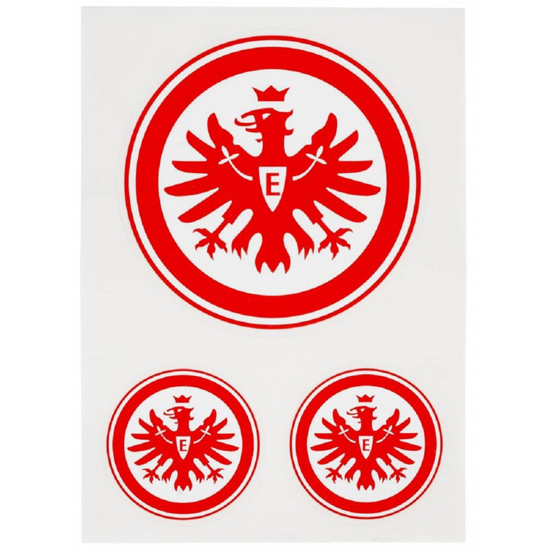 Eintracht Frankfurt Aufkleberkarte 3er Set - Logo rot - Aufkleber | Sticker SGE
