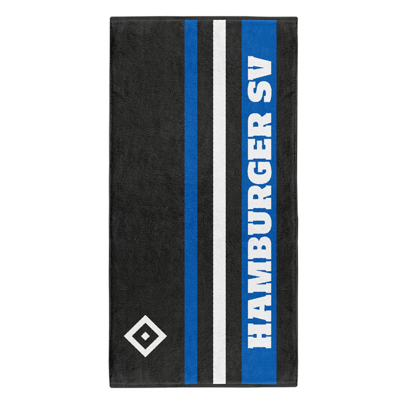 Hamburger SV Duschtuch schwarz 70 x 140 cm | Strandtuch | Badetuch | HSV