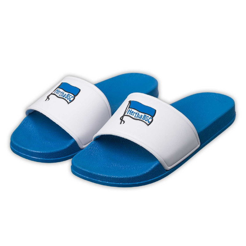 Hertha BSC Berlin Badeschuhe - Blau und Weiß - Logo | Gr. 36/37 | Badelatschen | Badeschlappen | HBSCB