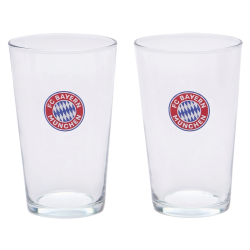 FC Bayern München - Fanglas - 2er Set Glas Trinkglas FCB