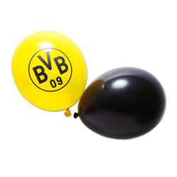 Borussia Dortmund Luftballons 10er-Set Ballon schwarz-gelb Logo BVB 09