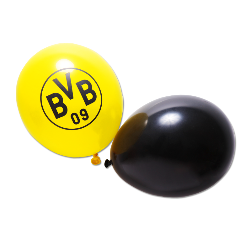 Borussia Dortmund Luftballons 10er-Set Ballon schwarz-gelb Logo BVB 09