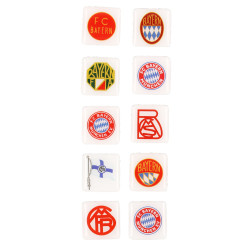 FC Bayern München 10er Set Magnet - Logohistorie  - Kühlschrankmagnet FCB