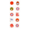FC Bayern München 10er Set Magnet - Logohistorie  - Kühlschrankmagnet FCB