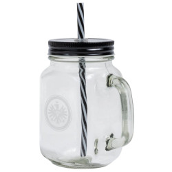 Eintracht Frankfurt 2er Set Henkelglas | Outdoor Trinkglas | Glas mit Deckel | SGE