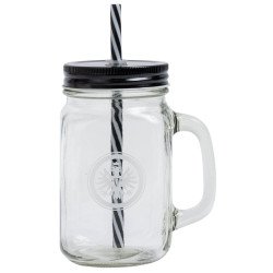 Eintracht Frankfurt 2er Set Henkelglas | Outdoor Trinkglas | Glas mit Deckel | SGE