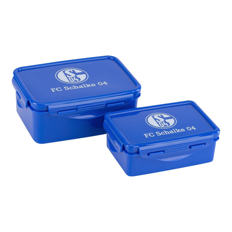 FC Schalke 04 Brotdose 2er Set königsblau Brotbüchse Frühstücksbox S04