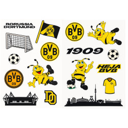 Borussia Dortmund Fensterbilder | Fensterdekor | 17 Einzel-Sticker | BVB 09