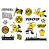 Borussia Dortmund Fensterbilder | Fensterdekor | 17 Einzel-Sticker | BVB 09