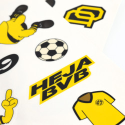 Borussia Dortmund Fensterbilder | Fensterdekor | 17 Einzel-Sticker | BVB 09