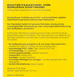 Borussia Dortmund Sticker Spiegelfolie Graphic  Ø 9.5 cm Aufkleber Logo BVB 09