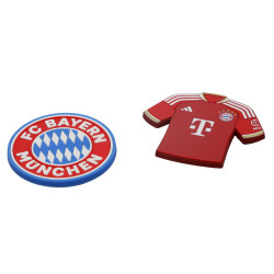 FC Bayern München Magnet 2er Set - Logo & Trikot - Kühlschrankmagnet FCB