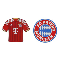 FC Bayern München Magnet 2er Set - Logo & Trikot - Kühlschrankmagnet FCB