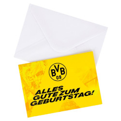 Borussia Dortmund Geburtstagsgrusskarte - Alles Gute zum Geburtstag! - gelb | Karte | BVB 09