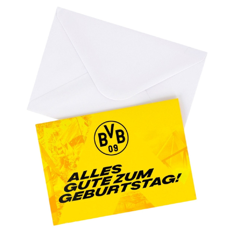 Borussia Dortmund Geburtstagsgrusskarte - Alles Gute zum Geburtstag! - gelb | Karte | BVB 09