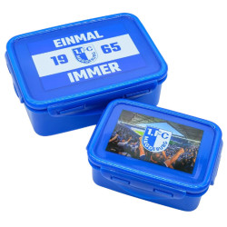 1. FC Magedeburg Brotdose 2er Set blau Brotbüchse | Lunchbox | Frühstücksbox | FCM