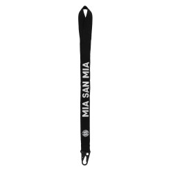 FC Bayern München Schlüsselband mit großem Karabiner | Schwarz | Lanyard | Keylace | FCB