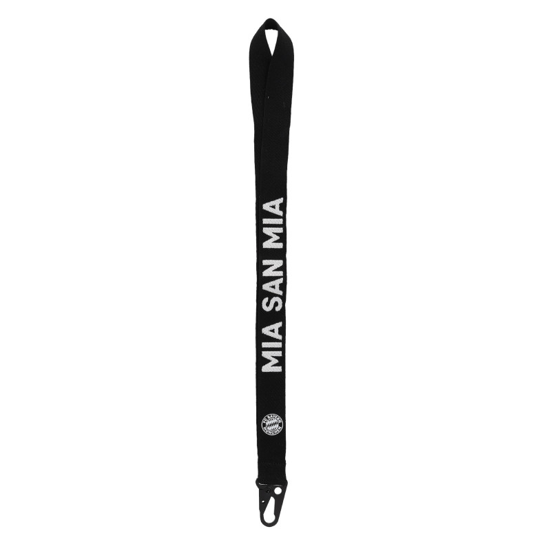 FC Bayern München Schlüsselband mit großem Karabiner | Schwarz | Lanyard | Keylace | FCB