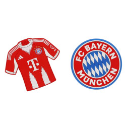 FC Bayern München Magnet 2er Set - Logo & Trikot - Kühlschrankmagnet FCB