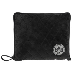 Borussia Dortmund 2in1 Stadion Set - Decke und Kissen - schwarz | Reise-Set | BVB 09