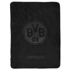 Borussia Dortmund 2in1 Stadion Set - Decke und Kissen - schwarz | Reise-Set | BVB 09