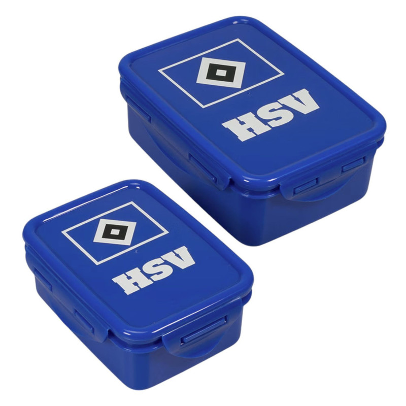 Hamburger SV Brotdose 2er Set blau Brotbüchse | Lunchbox | Frühstücksbox | HSV