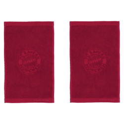 FC Bayern München Gästehandtuch 2er Set | Bordaux | Handtuch | FCB