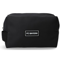 FC Bayern München Kulturbeutel schwarz | Kunstleder | Waschtasche | FCB