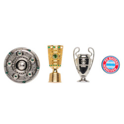FC Bayern München Pin 4er Set - Erfolge -  Anstecker Pokale, Meisterschale, Logo FCB
