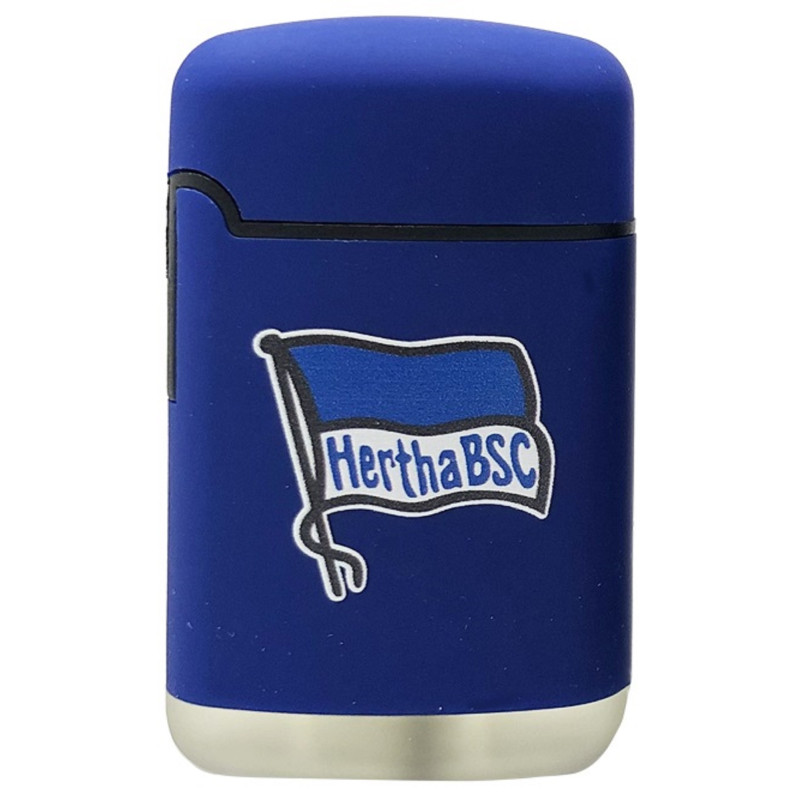 Hertha BSC Berlin Sturmfeuerzeug Rubber - Logo - blau Jet Feuerzeug Lighter