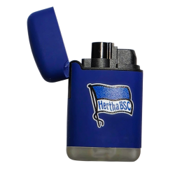 Hertha BSC Berlin Sturmfeuerzeug Rubber - Logo - blau Jet Feuerzeug Lighter