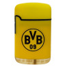 Borussia Dortmund Set Zigarettenetui Gelb + Feuerzeug Rubber gelb | Metall Etui flach BVB 09