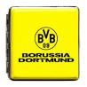 Borussia Dortmund Set Zigarettenetui Gelb + Feuerzeug Rubber gelb | Metall Etui flach BVB 09