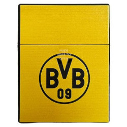 Borussia Dortmund Zigarettenbox Gelb mit Emblem + Feuerzeug BVB | Zigarettenetui | Etui