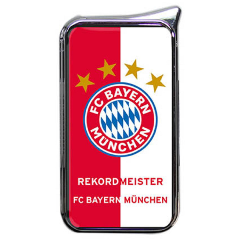 FC Bayern München Metall Feuerzeug Doming  Rekordmeister | Softflamme | FCB