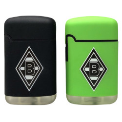 Borussia Mönchengladbach 2er Set Rubber Feuerzeug grün + schwarz | Easy Torch | BMG