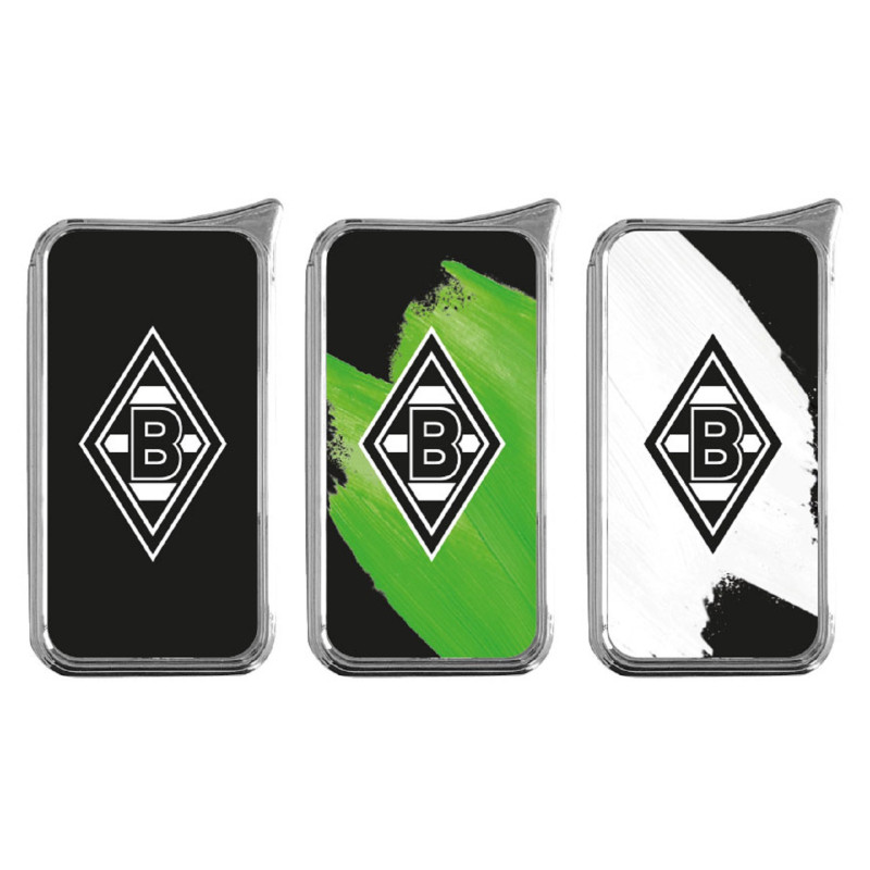 Borussia Mönchengladbach 3er Set  Metall Feuerzeug Doming  | Softflamme | BMG