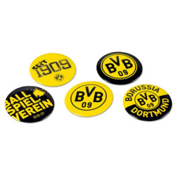 Borussia Dortmund Button 5er Set | Anstecker | Pin | BVB 09