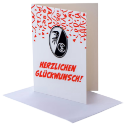 SC Freiburg Grußkarte - Herzlichen Glückwunsch - Karte | Glückwunschkarte | Klappkarte SCF