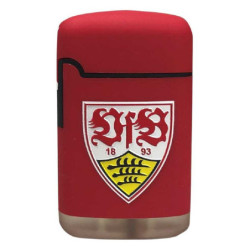 VfB Stuttgart Sturmfeuerzeug - Rubber rot - Jet Feuerzeug Lighter