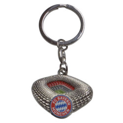 FC Bayern München Schlüsselanhänger - Arena silber - Metall Anhänger Stadion FCB