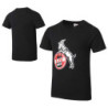 1. FC Köln Kinder T-Shirt Basic schwarz - Big Logo - Shirt | Größe 62/68 bis 164
