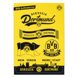 Borussia Dortmund Aufkleberkarte - BORUSSIA - 5er Set  Aufkleber, Sticker  BVB 09